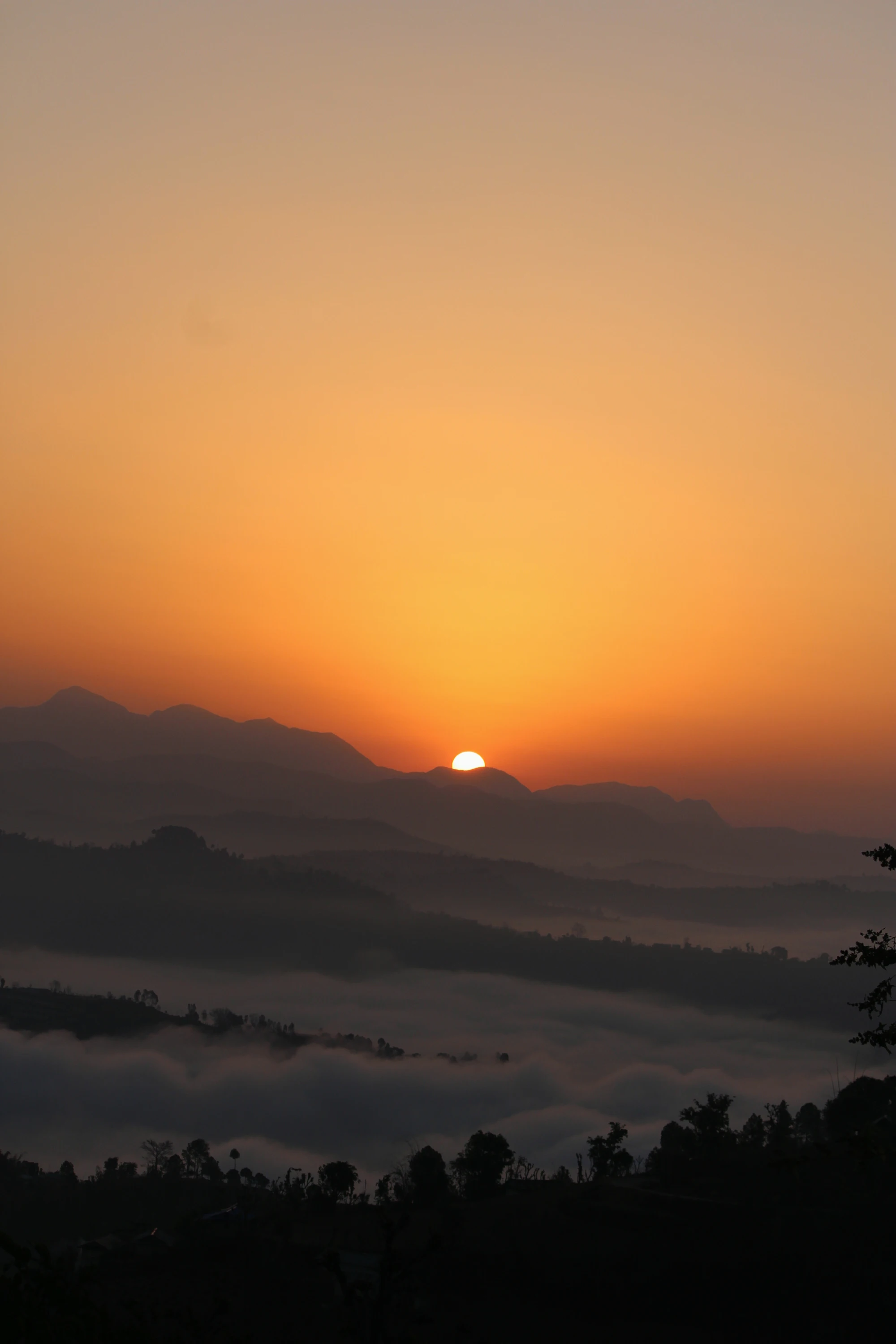 Sunrise over mountains