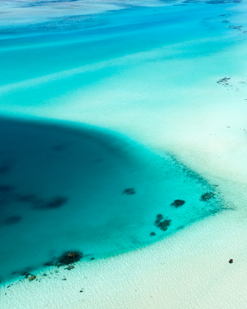 aerial photography of body of water