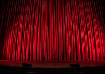Red velvet theater curtain
