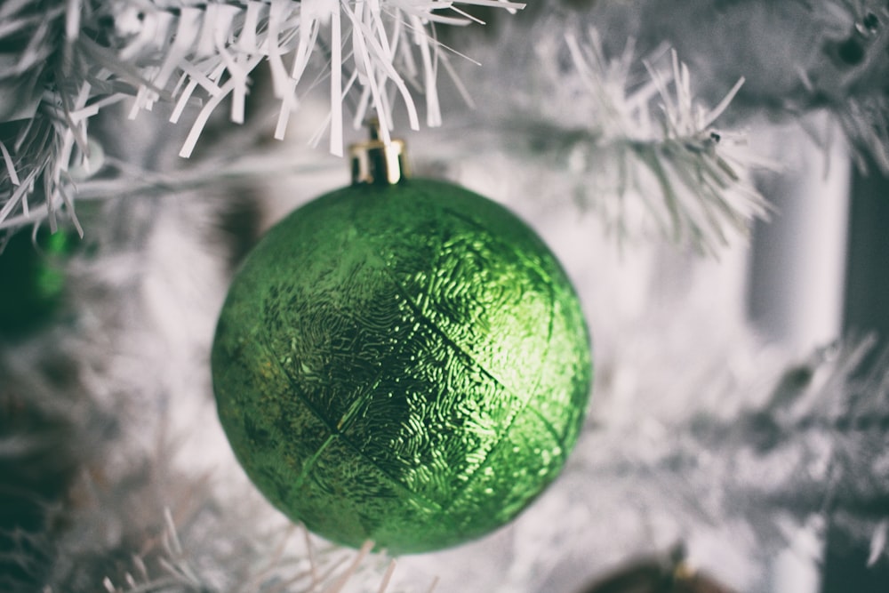 green Christmas ball