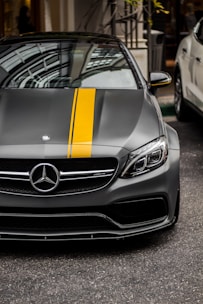 black Mercedes-Benz car