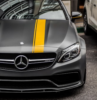 black Mercedes-Benz car