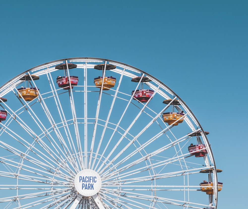 white Pacific Park ferris wheel