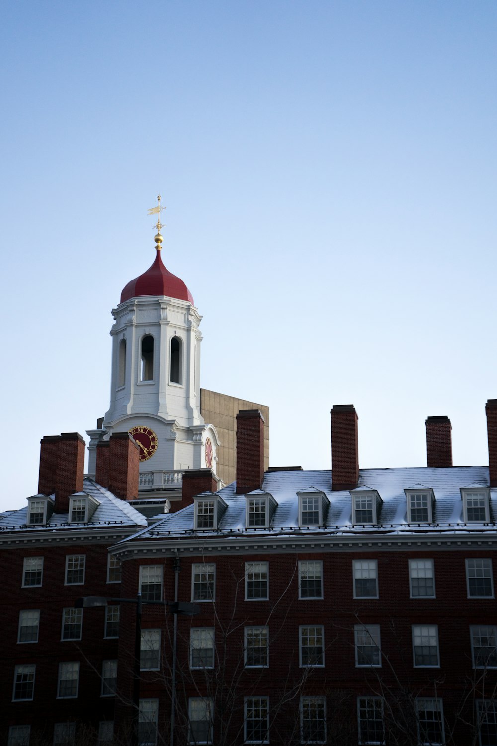 a large building with a clock tower on top of it