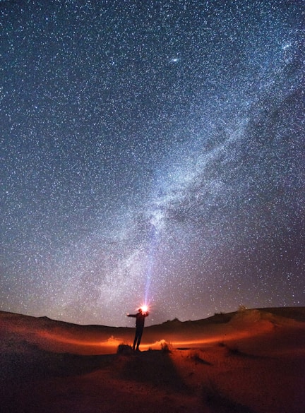 silhouette of person during nighttime