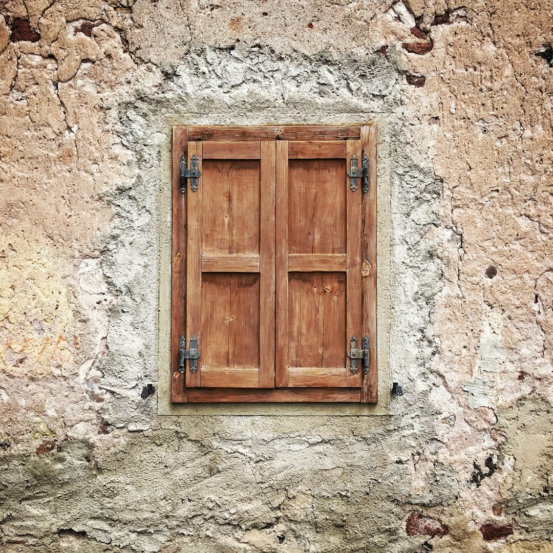 brown wooden dual window panels