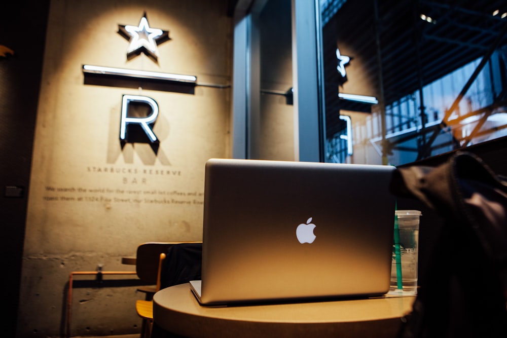 silver Apple MacBook