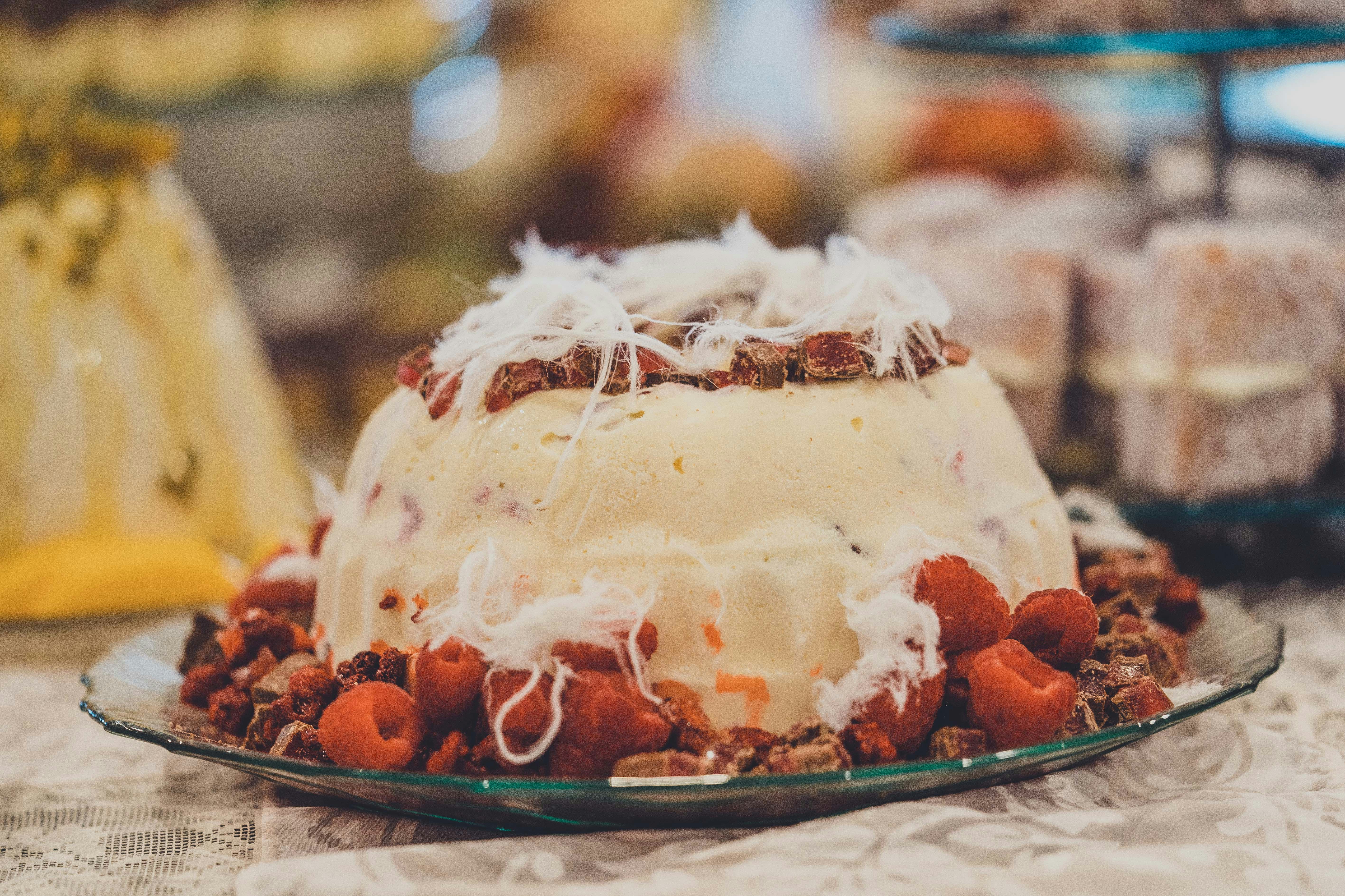 baked caked on plate