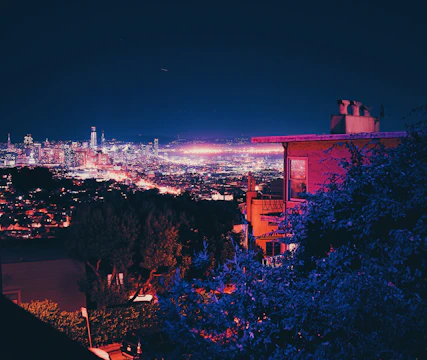 Before and after images of a downtown area revitalized by ShineCity Pros.