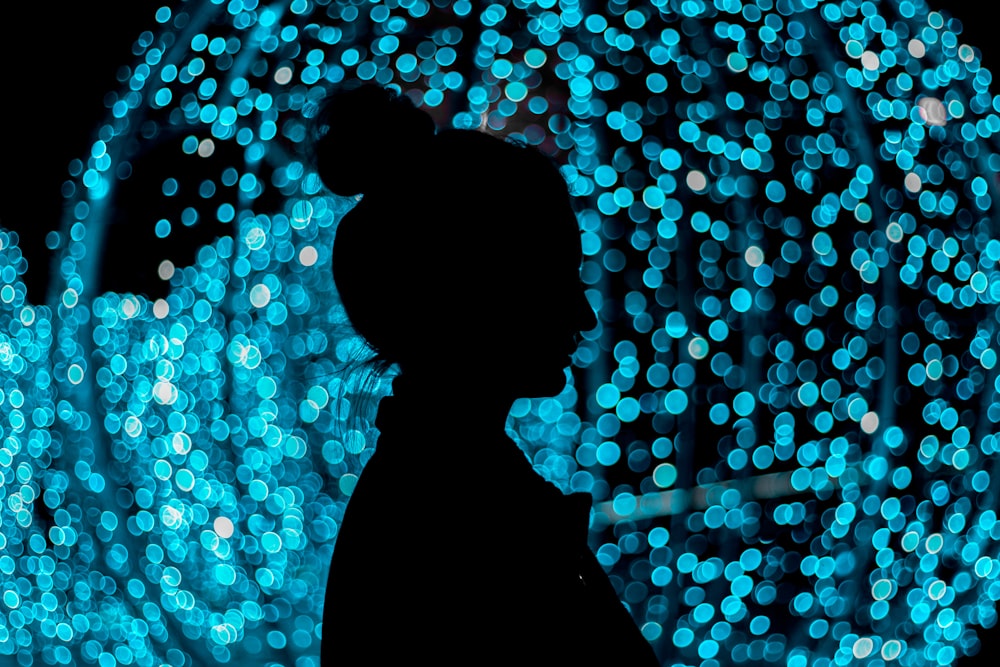 silhouette photo of woman