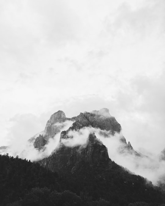 mountain under white cloud during daytime in Zion National Park United States