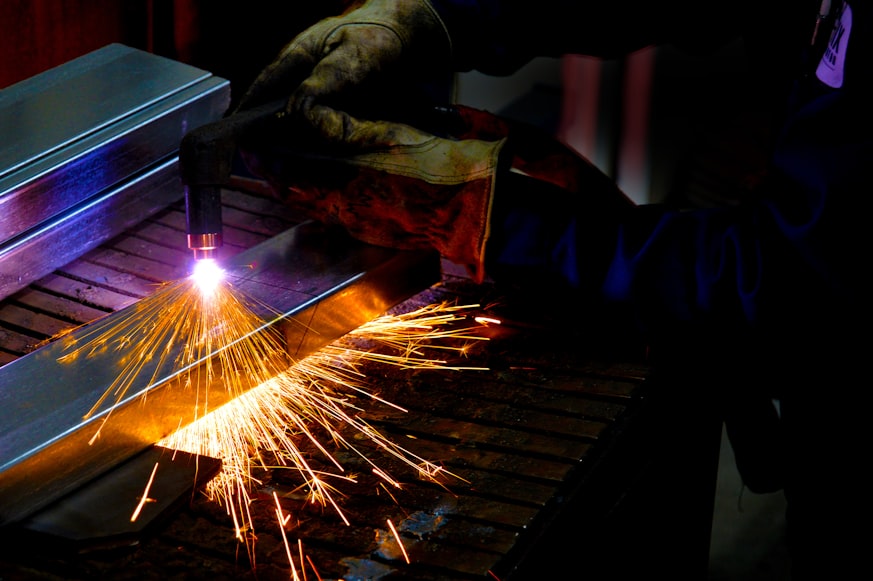 spark of laser welding