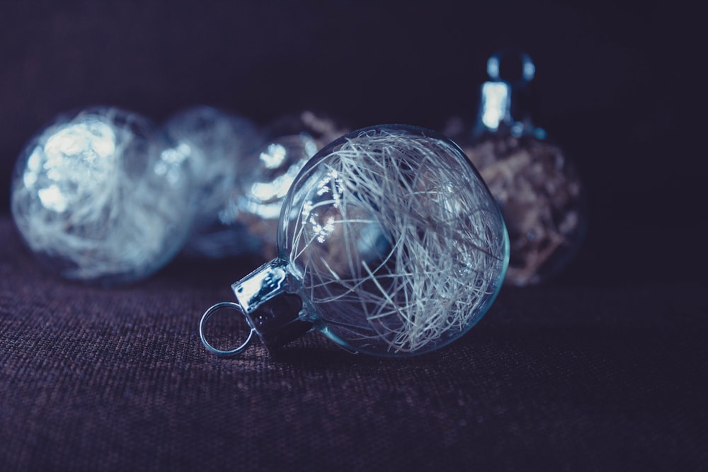 Boules de Noël en verre transparent