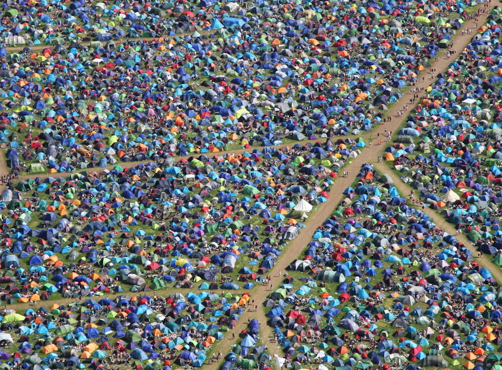 fotografia aérea do parque de campismo