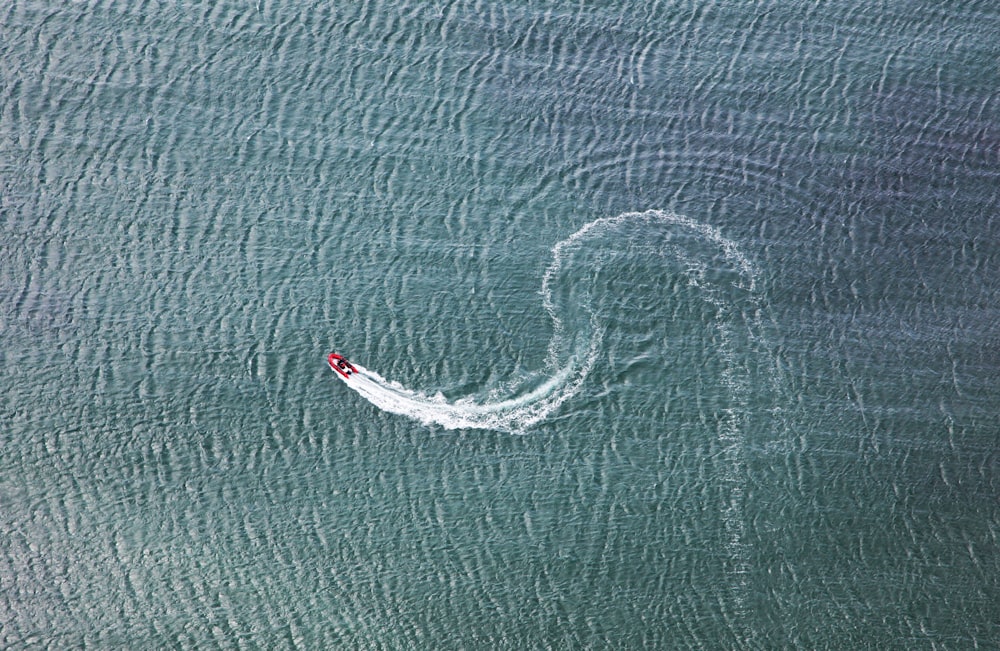 aerial view of body of water