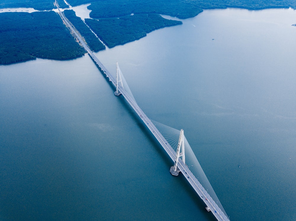 aerial photography of bridge