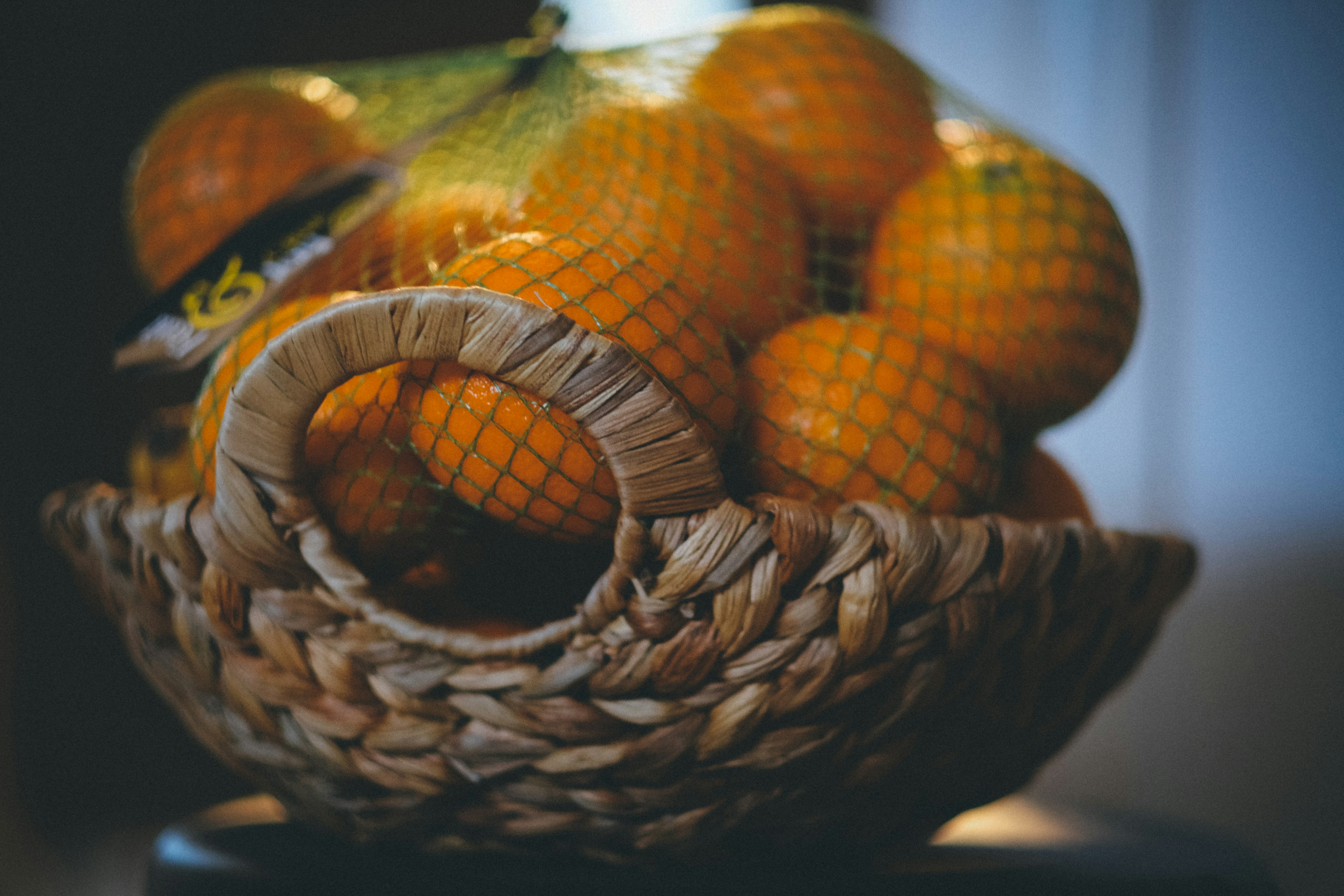tangerine basket