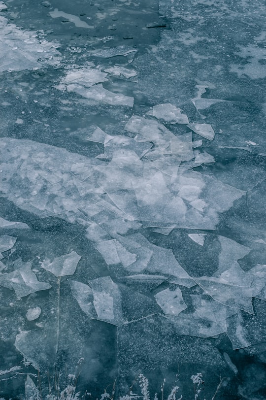 cracked ice burg in Dinant Belgium