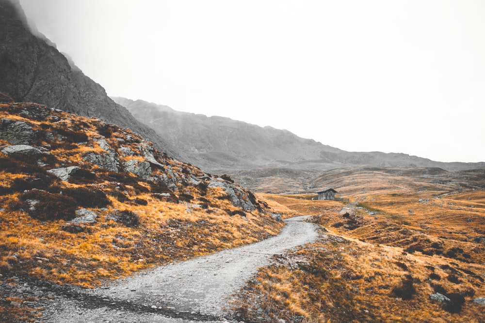 road between rocky plains