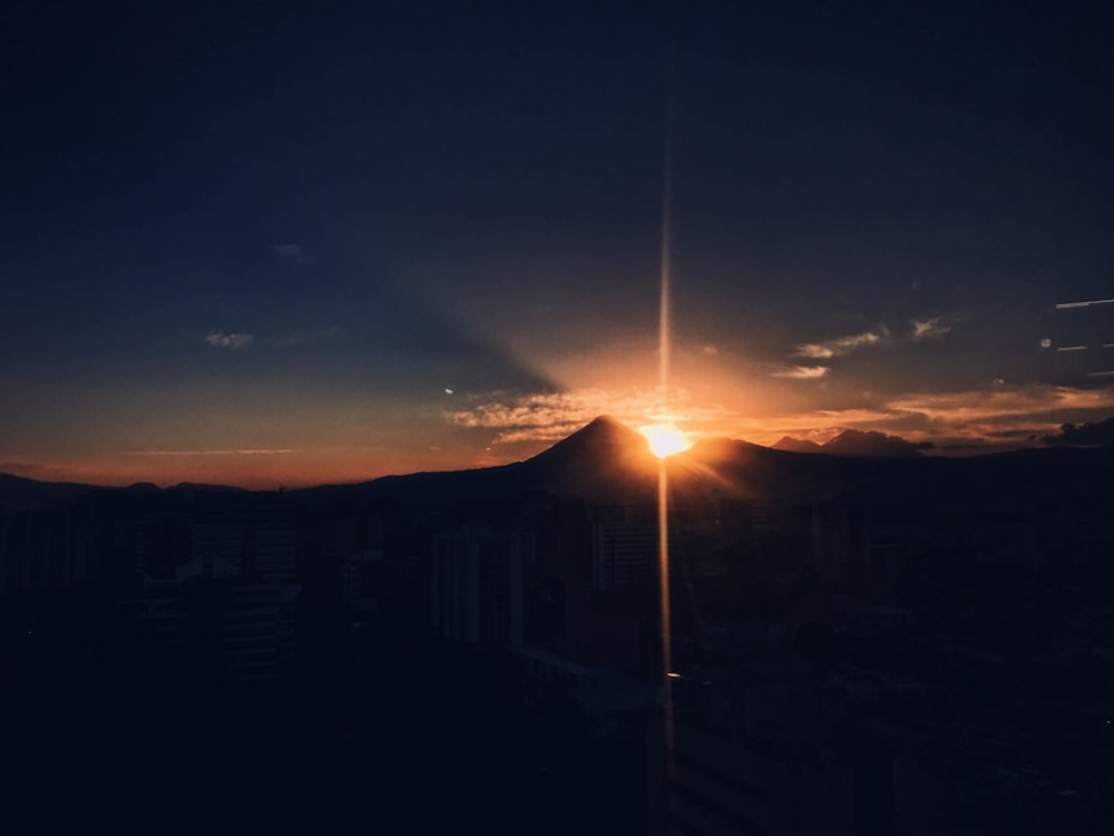 silhouette of houses