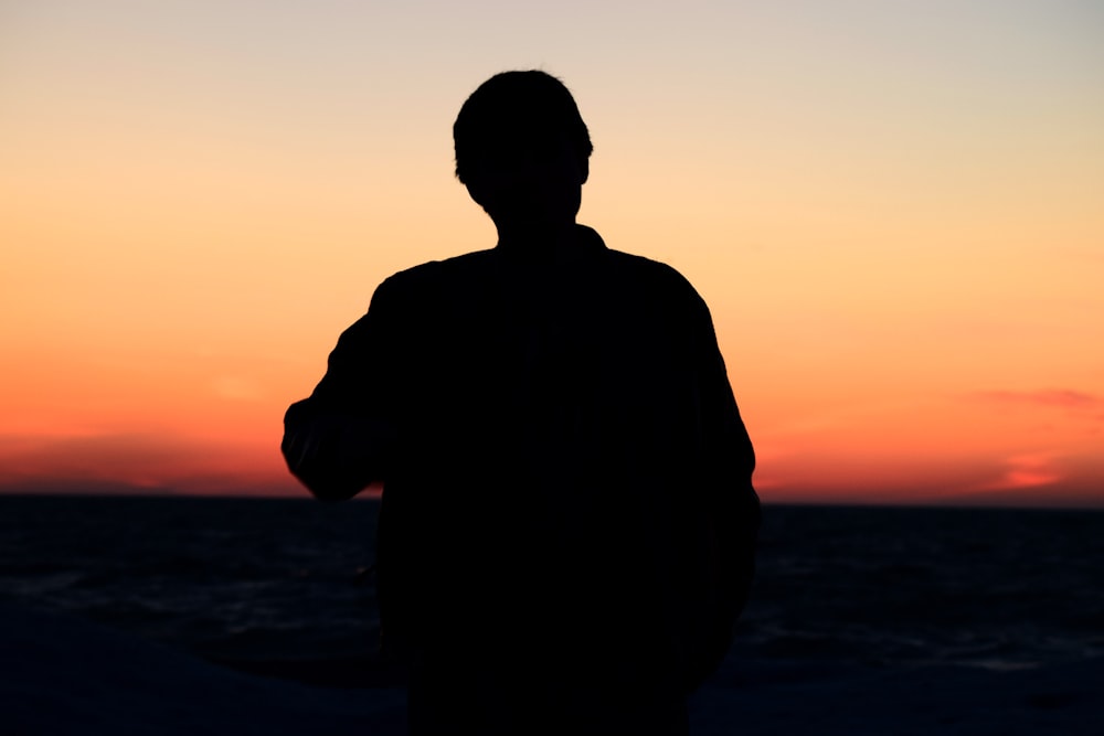 silhouette of man