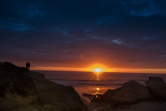 sunset on sea in Faro Portugal