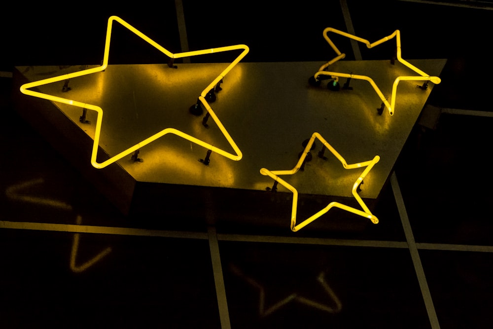 stars neon decorations during nighttime