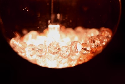 A close-up of crystals arranged in a circle, radiating vibrant energy and light.