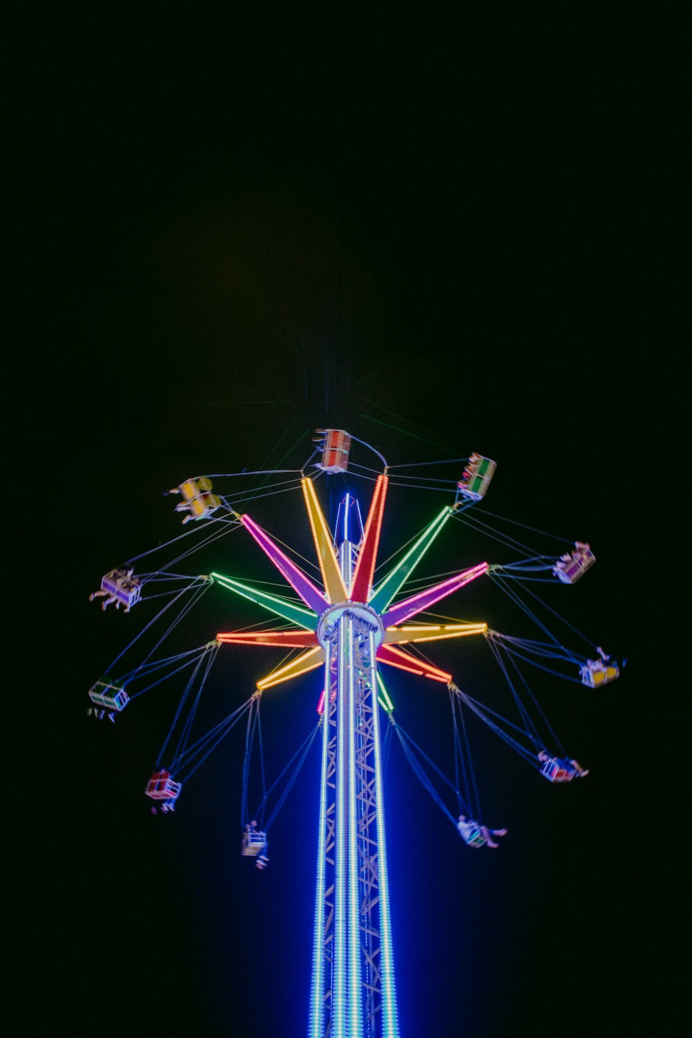 multicolored Mary Go Round ride