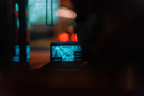 Night vision footage displayed on a widescreen monitor