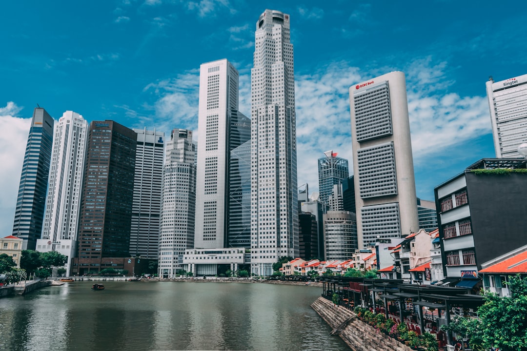 high-rise and low-rise buildings, Singapore by the River