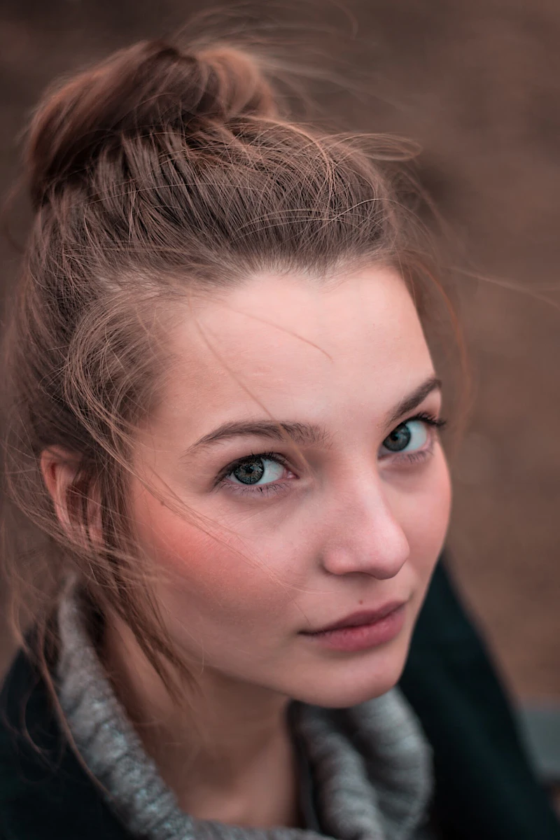 Close focus on face, representing fine surface skin quality