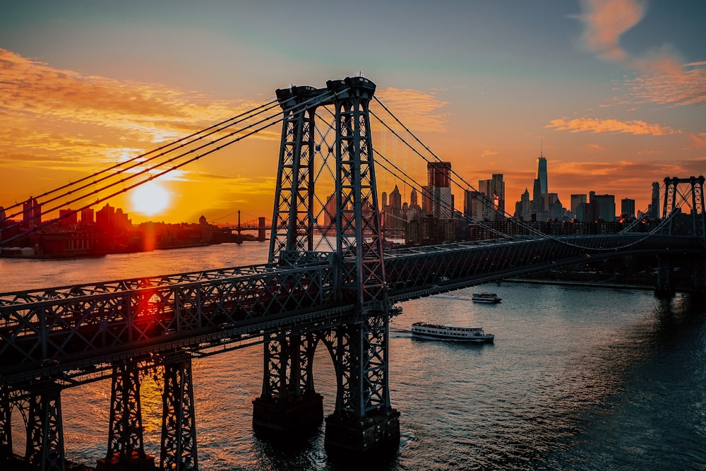 silhouette photo of bridge