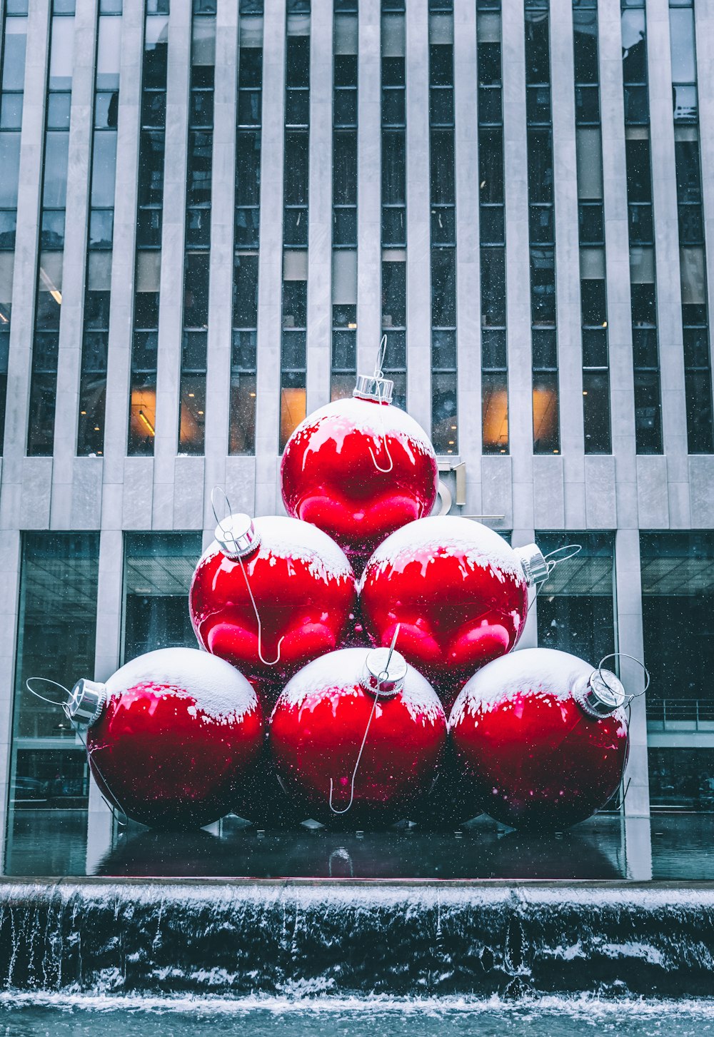 several red baubles