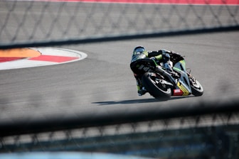 motorcycle racer on track