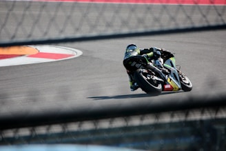 motorcycle racer on track
