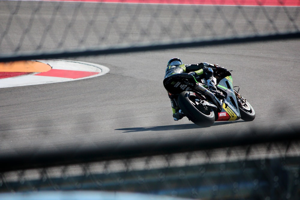 motorcycle racer on track