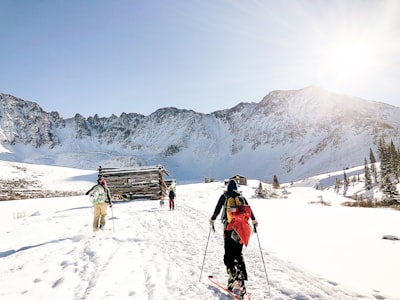 man riding on skis mayflower google meet background