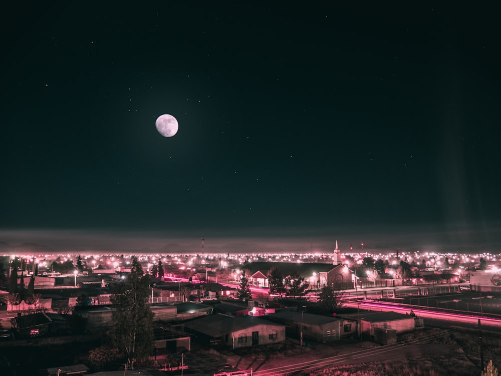 photo of high-rise building during nighttime