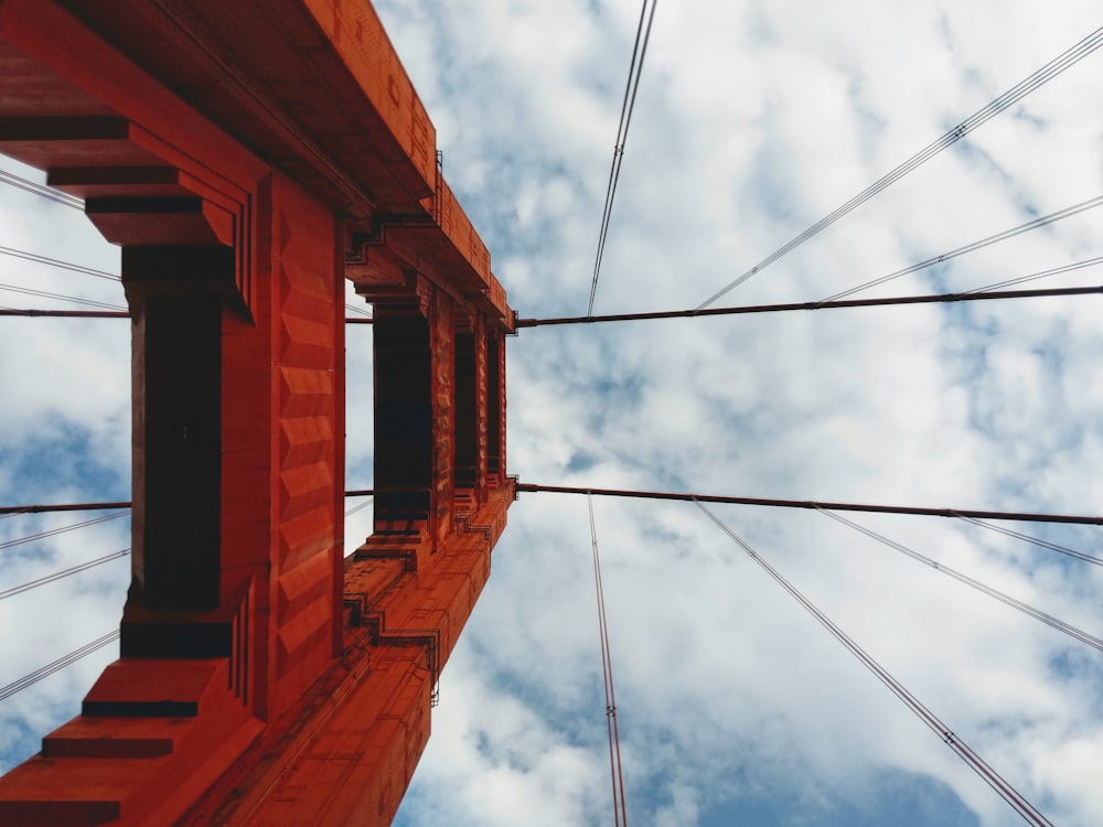 low angle photo of Oakland Bay Bridge tower