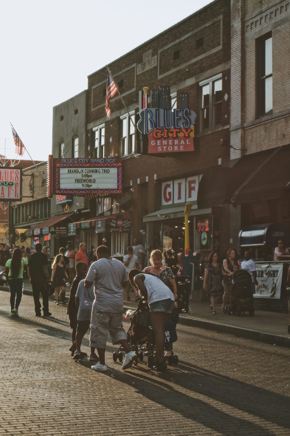 people walking on the street