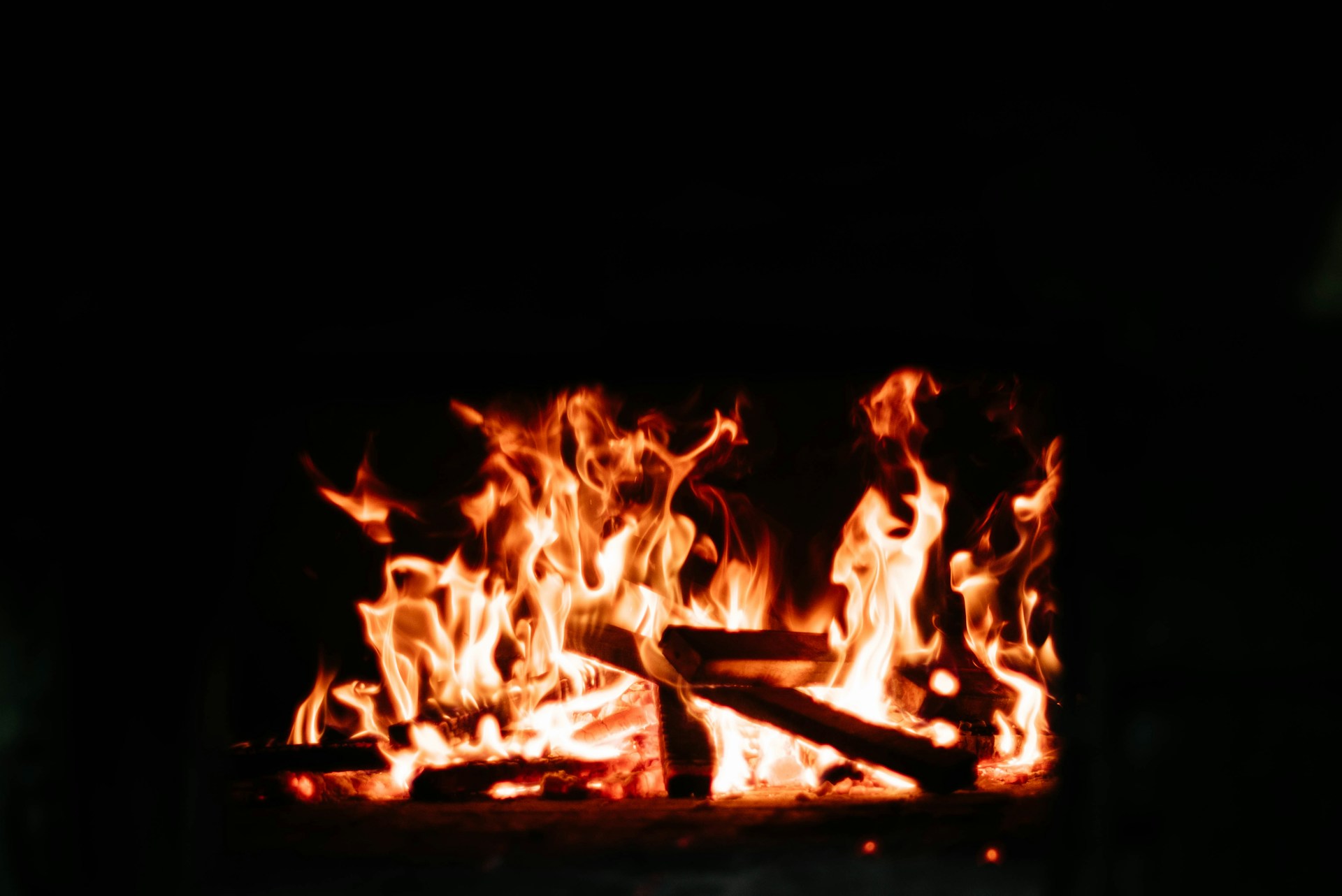 burning firewood