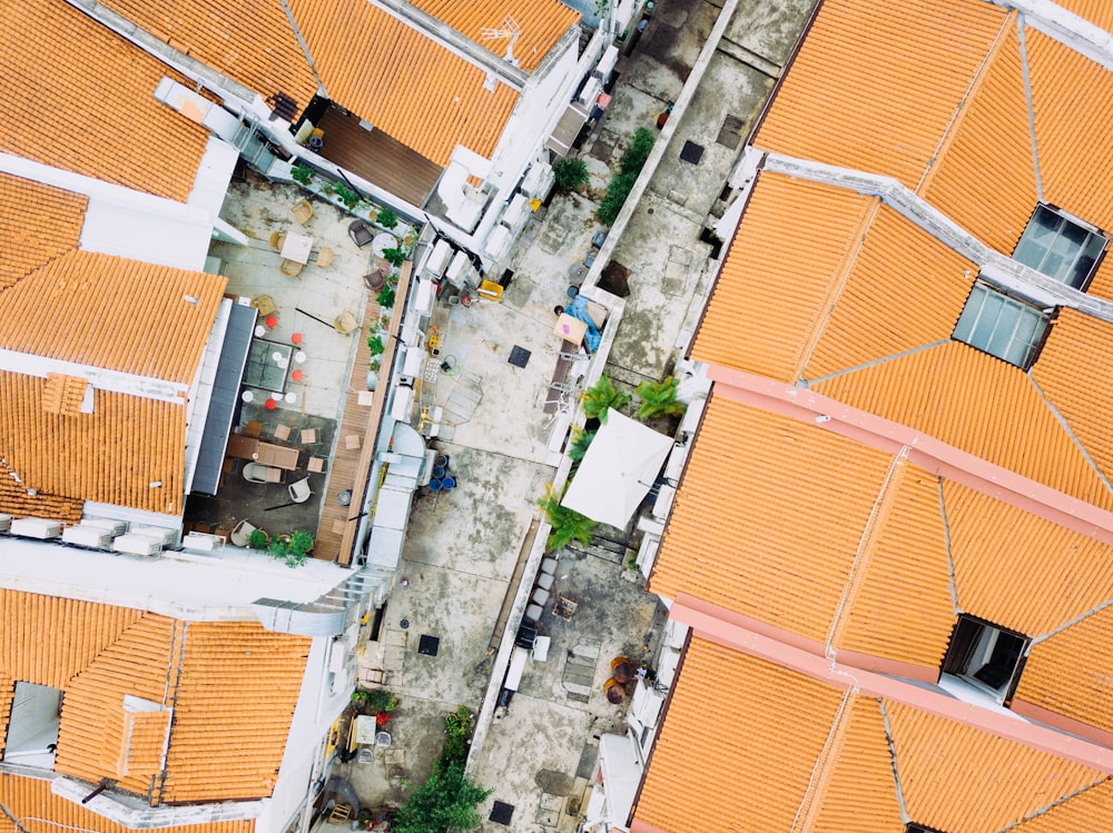 aerial view of buildings