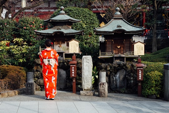 woman standing near building at daytime in Sensō-ji Japan