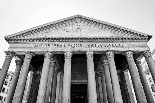 Magrippa LF Costertivm Fecit building in Pantheon Italy