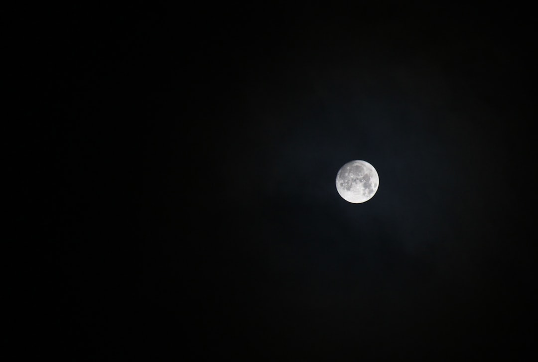 full-moon during nighttime