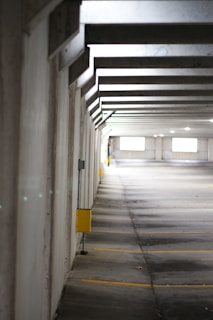 before and after commercial pressure washing parking garage in Salt Lake City by Peakwash