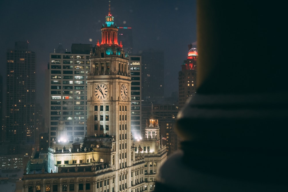 bird's eye view of clock tower