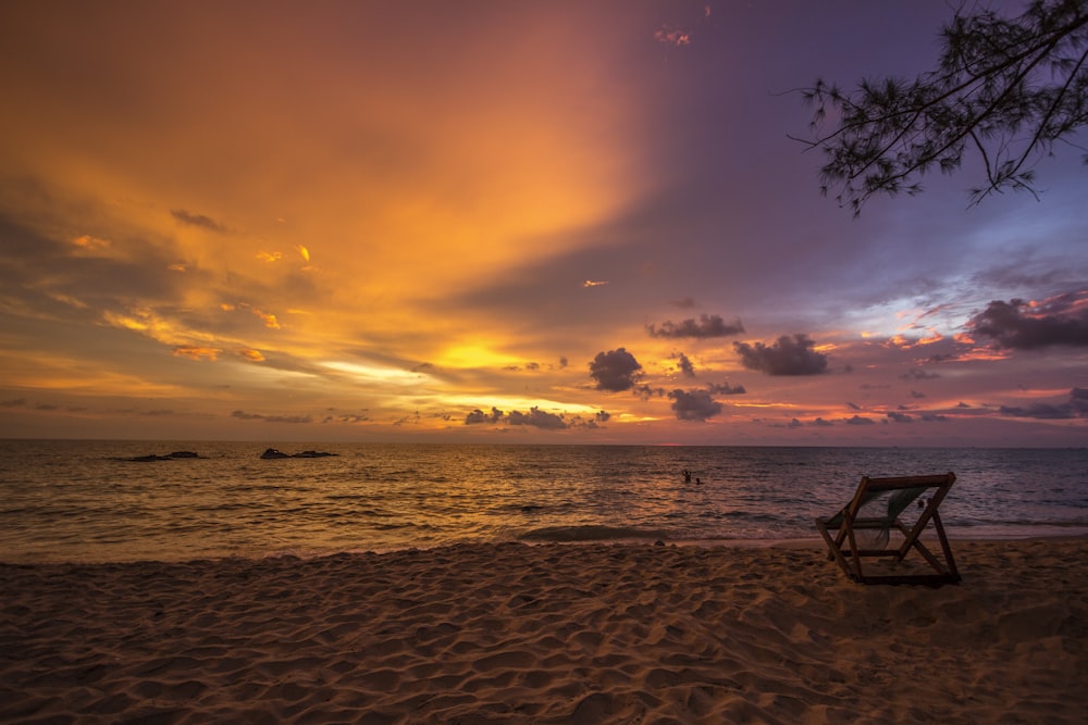 seashore during golden hour