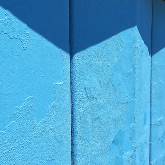 blue concrete wall